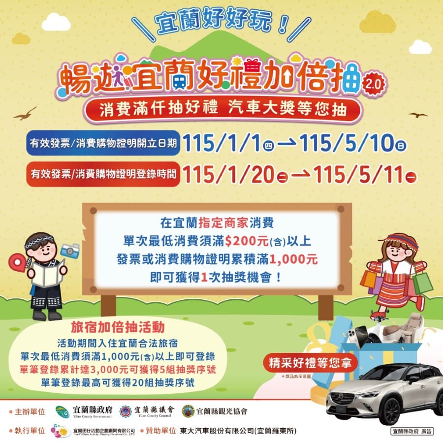 暢遊宜蘭好禮加倍抽2.0 永續行動照片